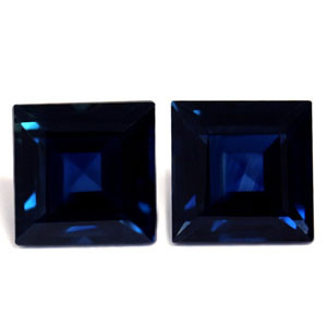 Princess 2.00tw Blue Sapphire Pair - #889481
