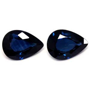 1.66ct Pear Blue Sapphire Gemstone 6.96X5.14X2.86 MM - #889359
