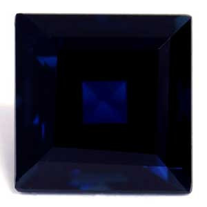 1.28ct Princess Blue Sapphire Gemstone 5.77X5.72X3.73 MM - #889477