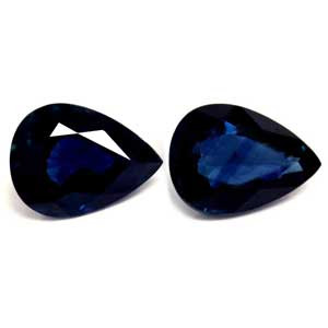 Pear 2.80tw Blue Sapphire Pair - #889334