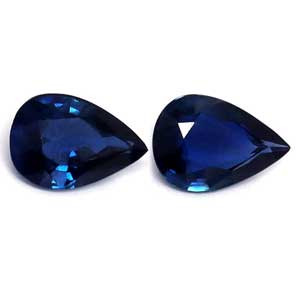 Pear 0.90tw Blue Sapphire Pair - #889309
