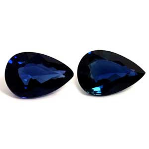 0.93ct Pear Blue Sapphire Gemstone 6.01X4.09X2.21 MM - #889671