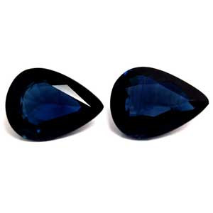 Pear 2.50tw Blue Sapphire Pair - #889428