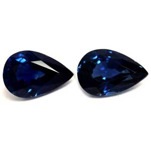 Pear 1.08tw Blue Sapphire Pair - #889673