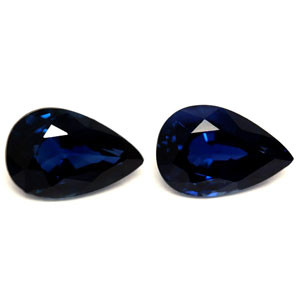 1.04ct Pear Blue Sapphire Gemstone 6.05X4.04X2.68 MM - #889668