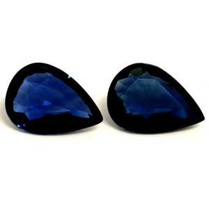 Pear 1.27tw Blue Sapphire Pair - #889434