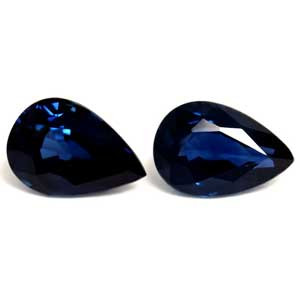 Pear 1.13tw Blue Sapphire Pair - #889663