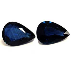 Pear 1.62tw Blue Sapphire Pair - #890120