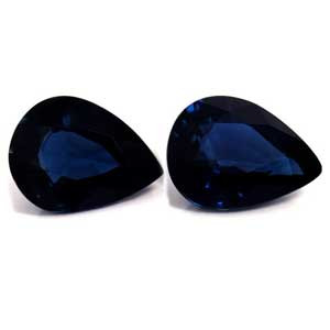 Pear 2.56tw Blue Sapphire Pair - #889573