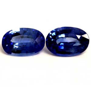 Oval 1.46tw Blue Sapphire Pair - #890088