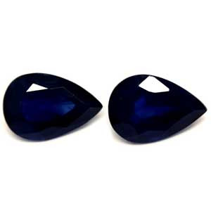 Pear 1.71tw Blue Sapphire Pair - #889362