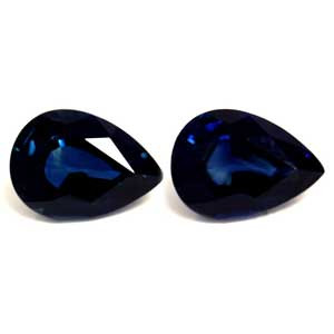 Pear 2.02tw Blue Sapphire Pair - #889613