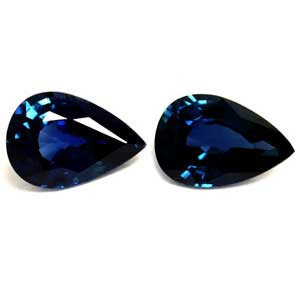 Pear 0.98tw Blue Sapphire Pair - #889596