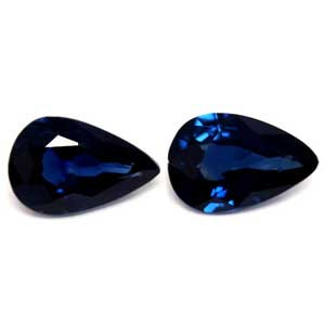 Pear 0.84tw Blue Sapphire Pair - #889591