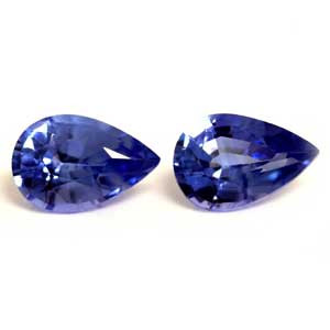 Pear 1.28tw Blue Sapphire Pair - #890000