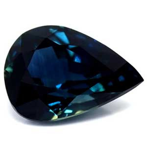 0.86ct Pear Blue Sapphire Gemstone 6.92X4.89X3.46 MM - #889595
