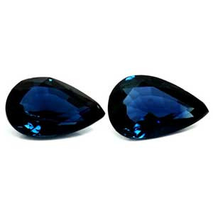 Pear 0.88tw Blue Sapphire Pair - #889695