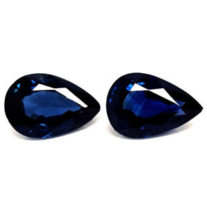Pear 1.04tw Blue Sapphire Pair - #889621
