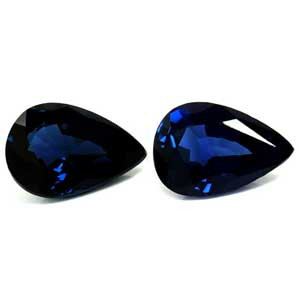 Pear 1.03tw Blue Sapphire Pair - #889619