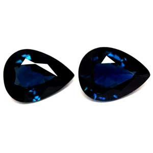 Pear 2.56tw Blue Sapphire Pair - #889683