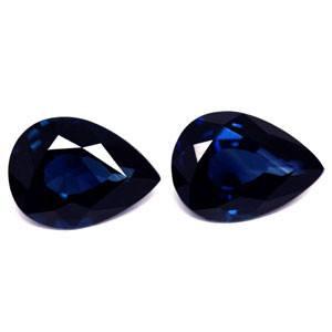 Pear 2.46tw Blue Sapphire Pair - #889680
