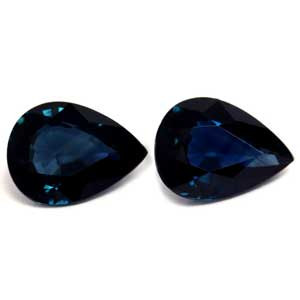Pear 2.64tw Blue Sapphire Pair - #889678
