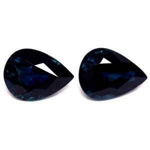 Pear 3.10tw Blue Sapphire Pair - #889682