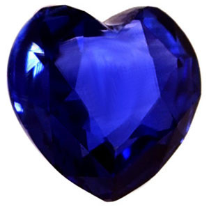0.75ct Heart Blue Sapphire Gemstone 5.38X5.48X2.84 MM - #889459