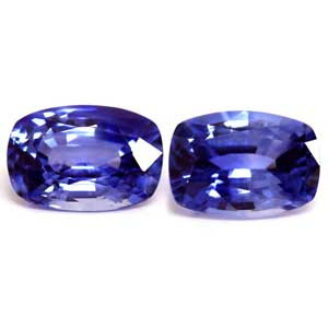 Cushion 2.34tw Blue Sapphire Pair - #890219