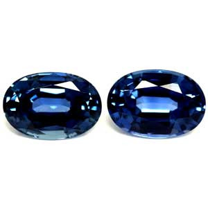 Oval 1.24tw Blue Sapphire Pair - #889510