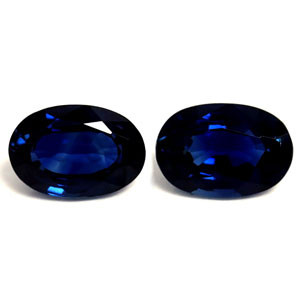 Oval 1.27tw Blue Sapphire Pair - #889517
