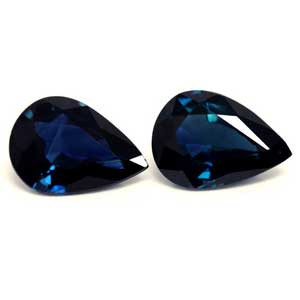 Pear 1.50tw Blue Sapphire Pair - #890113