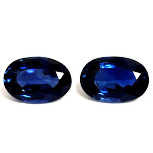 Oval 1.19tw Blue Sapphire Pair - #889527