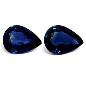 Pear 2.53tw Blue Sapphire Pair - #889586