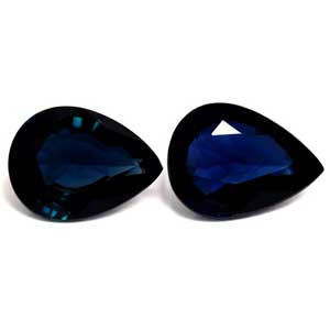 Pear 2.76tw Blue Sapphire Pair - #889688