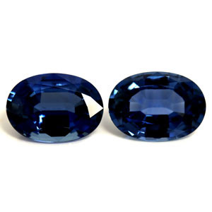 Oval 1.71tw Blue Sapphire Pair - #889685