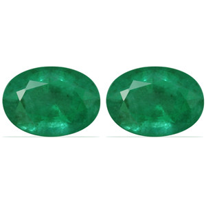 Oval 1.46tw Green Emerald Pair - #888509