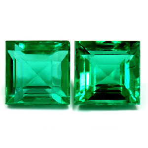 Princess 3.76tw Green Emerald Pair - #889002