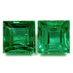Princess 4.21tw Green Emerald Pair - #889055