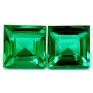 Princess 1.60tw Green Emerald Pair - #889027