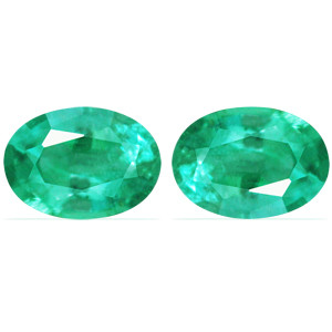 Oval 1.49tw Green Emerald Pair - #888622