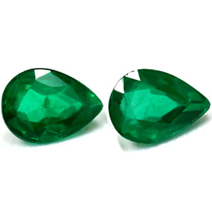 Pear 1.51tw Green Emerald Pair - #888899