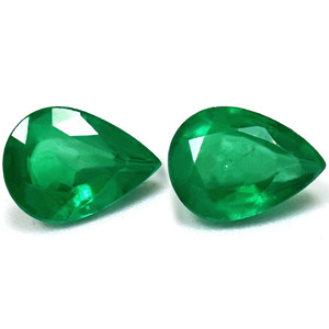 Pear 1.34tw Green Emerald Pair - #888903