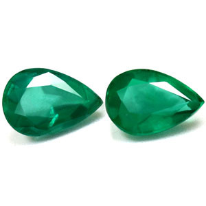 Pear 1.37tw Green Emerald Pair - #888905