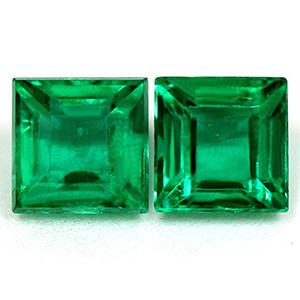 Princess 1.63tw Green Emerald Pair - #888958