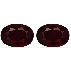 Oval 1.84tw Red Ruby Pair - #921616