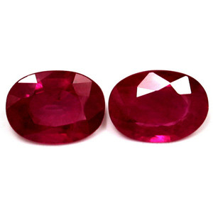Oval 1.97tw Red Ruby Pair - #921611