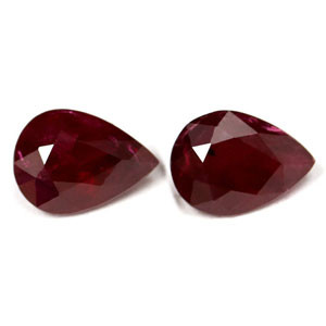Pear 1.57tw Red Ruby Pair - #921632