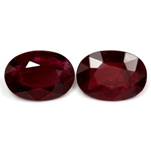 Oval 1.68tw Red Ruby Pair - #921624