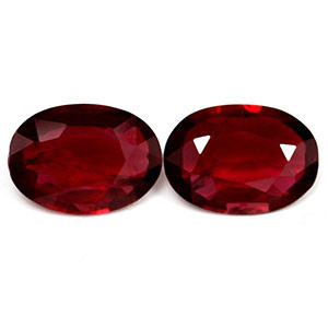 Oval 1.47tw Red Ruby Pair - #921626